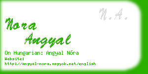 nora angyal business card